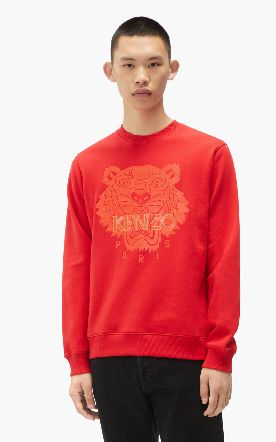 Kenzo Tiger Dukserice Muške - Crvene - Hrvatska UWKBRF279